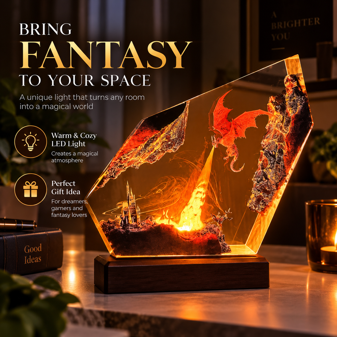 Fire Dragon Halloween Lamp By Elyboo
